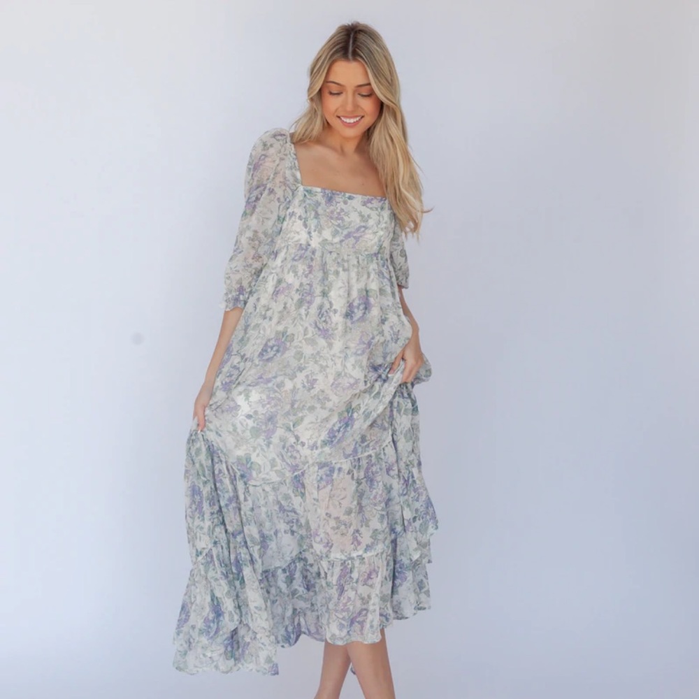 Floral MIDI Dress Size Small
